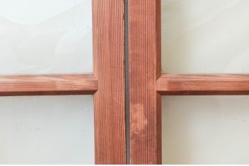 アンティーク建具　珍品!!　希少!!　富士のガラス絵が風情あるガラス戸4枚セット(引き戸)(R-074217)