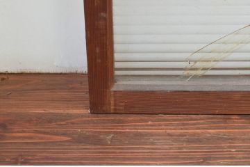 アンティーク建具　珍品!!　希少!!　富士のガラス絵が風情あるガラス戸4枚セット(引き戸)(R-074217)
