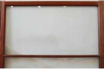 アンティーク建具　珍品!!　希少!!　富士のガラス絵が風情あるガラス戸4枚セット(引き戸)(R-074217)