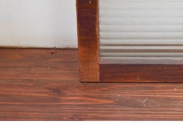 アンティーク建具　珍品!!　希少!!　富士のガラス絵が風情あるガラス戸4枚セット(引き戸)(R-074217)