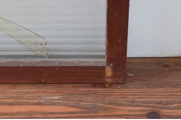 アンティーク建具　珍品!!　希少!!　富士のガラス絵が風情あるガラス戸4枚セット(引き戸)(R-074217)