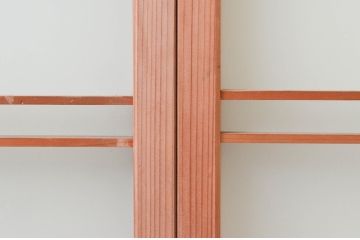 アンティーク建具　シンプルな佇まいが落ち着きのある空間を演出する書院戸4枚セット(窓、引き戸)(R-074219)