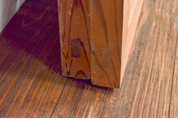 アンティーク建具　近江八景の彫刻が目を惹く組子欄間2枚セット(明り取り、明かり取り)(R-074220)