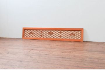 ビンテージ建具　繊細な組子が上品な組子欄間1枚(明り取り、明かり取り、ヴィンテージ)(R-074221)