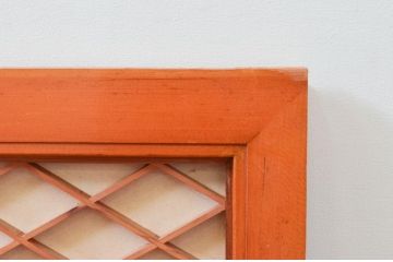 ビンテージ建具　繊細な組子が上品な組子欄間1枚(明り取り、明かり取り、ヴィンテージ)(R-074221)