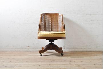 中古　美品　DREXEL HERITAGE JAPAN(ドレクセルヘリテイジジャパン)　Cameo Classics(キャメオクラシックス)　エレガントで格調高い雰囲気漂うデスクチェア(回転チェア、回転椅子、アームチェア、イス、椅子)(R-074232)