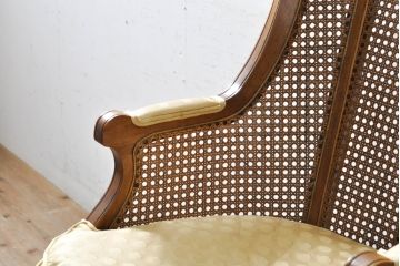 中古　美品　DREXEL HERITAGE JAPAN(ドレクセルヘリテイジジャパン)　Cameo Classics(キャメオクラシックス)　エレガントで格調高い雰囲気漂うデスクチェア(回転チェア、回転椅子、アームチェア、イス、椅子)(R-074232)