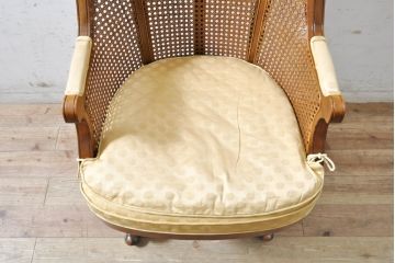 中古　美品　DREXEL HERITAGE JAPAN(ドレクセルヘリテイジジャパン)　Cameo Classics(キャメオクラシックス)　エレガントで格調高い雰囲気漂うデスクチェア(回転チェア、回転椅子、アームチェア、イス、椅子)(R-074232)