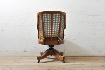 中古　美品　DREXEL HERITAGE JAPAN(ドレクセルヘリテイジジャパン)　Cameo Classics(キャメオクラシックス)　エレガントで格調高い雰囲気漂うデスクチェア(回転チェア、回転椅子、アームチェア、イス、椅子)(R-074232)