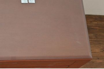 中古　オーダー家具　重厚な佇まいが魅力的な両袖デスク(机、ワークデスク、在宅用、在宅ワーク用)(定価約70万円)(R-074238)