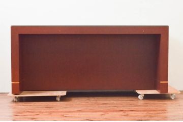 中古　オーダー家具　重厚な佇まいが魅力的な両袖デスク(机、ワークデスク、在宅用、在宅ワーク用)(定価約70万円)(R-074238)