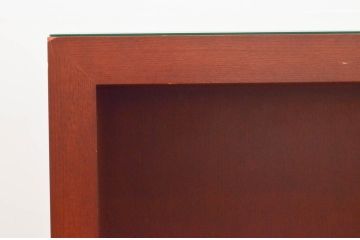 中古　オーダー家具　重厚な佇まいが魅力的な両袖デスク(机、ワークデスク、在宅用、在宅ワーク用)(定価約70万円)(R-074238)