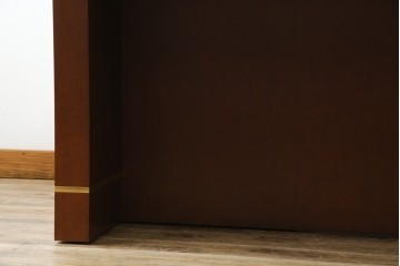 中古　オーダー家具　重厚な佇まいが魅力的な両袖デスク　定価約70万円相当　(R-074238)