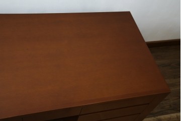 中古　オーダー家具　重厚な佇まいが魅力的な両袖デスク　定価約70万円相当　(R-074238)