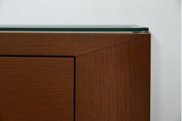 中古　オーダー家具　重厚な佇まいが魅力的な両袖デスク　定価約70万円相当　(R-074238)