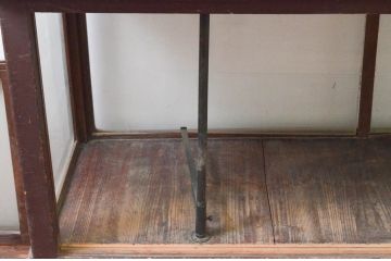 和製アンティーク　大正ロマンな雰囲気香る上品な引き出し付きガラスケース(Gケース、ショーケース、ディスプレイケース、コレクションケース、飾り棚、陳列棚、店舗什器)(R-074243)