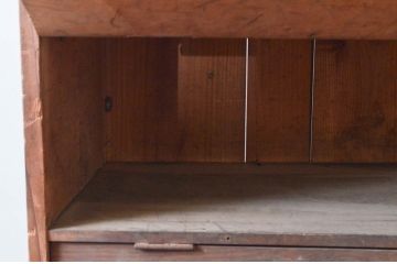 和製アンティーク　趣ある木味の風合いが魅力的な縦型パタパタ下駄箱(収納棚、戸棚、ロッカー、サイドボード、キャビネット、店舗什器)(R-074246)