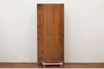 和製アンティーク　趣ある木味の風合いが魅力的な縦型パタパタ下駄箱(収納棚、戸棚、ロッカー、サイドボード、キャビネット、店舗什器)(R-074246)