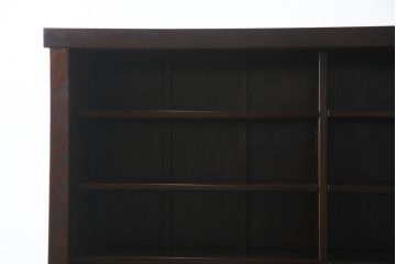 中古　美品!!　広島県　博永家具　松尾博昭作　重厚感ある佇まいが魅力的な五尺水屋箪笥(食器棚、戸棚、収納棚、キャビネット)(R-074263)