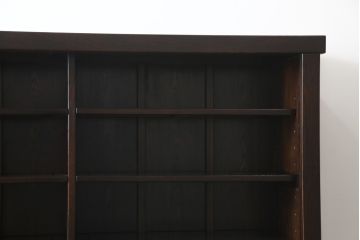中古　美品!!　広島県　博永家具　松尾博昭作　重厚感ある佇まいが魅力的な五尺水屋箪笥(食器棚、戸棚、収納棚、キャビネット)(R-074263)