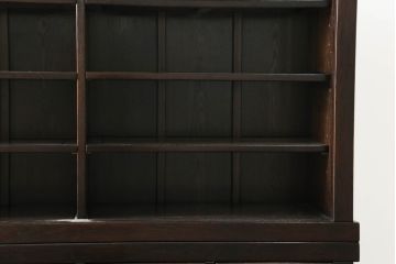 中古　美品!!　広島県　博永家具　松尾博昭作　重厚感ある佇まいが魅力的な五尺水屋箪笥サイドボード(食器棚、戸棚、収納棚、キャビネット)(R-074264)