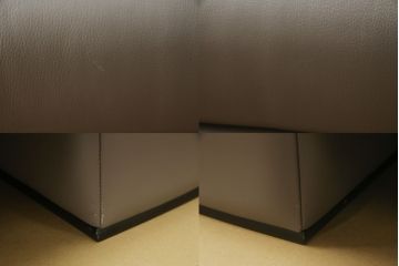 中古　カリモク家具(karimoku)　domani(ドマーニ)　Excel-Life(エクセルライフ)　ZSA3シリーズ　本革(レザー)　スタイリッシュな空間演出におすすめなソファとスツールのセット(3人掛け、3P、アームソファ、オットマン)(定価約107万円)(R-074269)