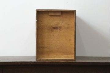 和製アンティーク　ナラ材　素朴な佇まいが魅力的な四段小引き出し(卓上収納、小物収納)(R-074272)