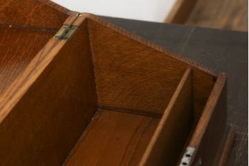 アメリカアンティーク　ナラ(楢)材　シンプルなつくりで和洋どちらの空間にも合わせやすい収納箱(収納ボックス、木製箱、収納ケース、小物入れ)(R-074273)