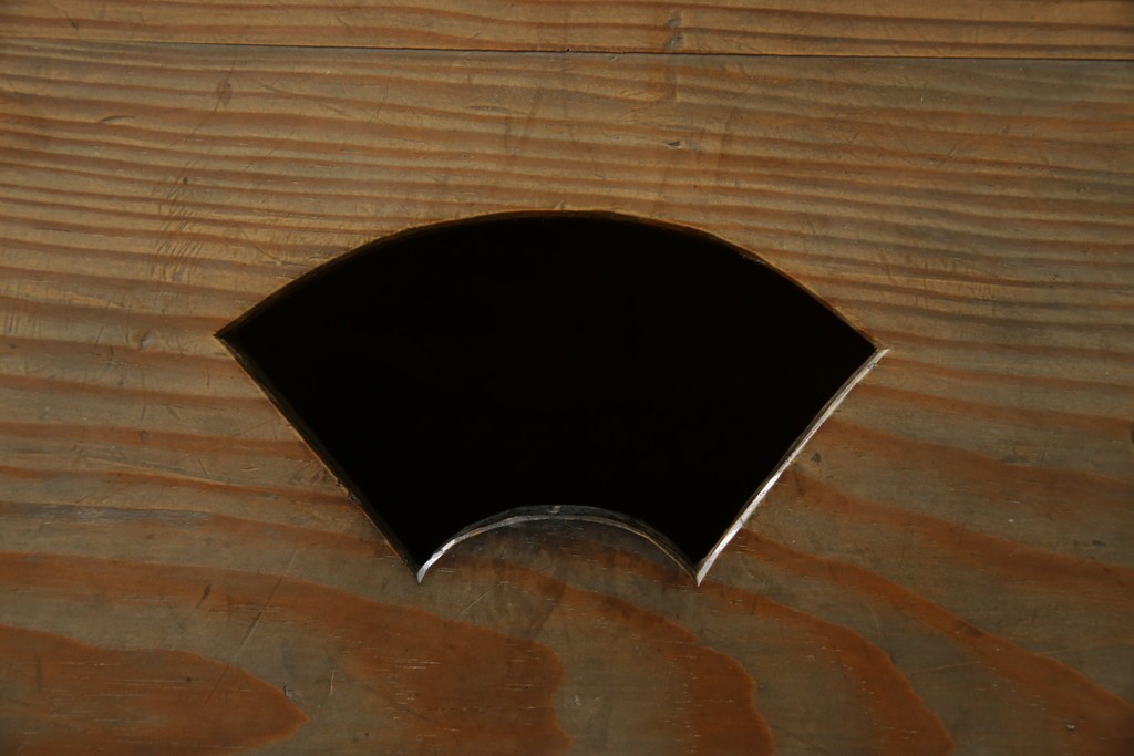 和製アンティーク　松材　古い木が味わい深いシンプルな踏み台　(R-074277)