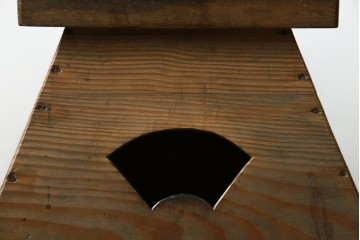 和製アンティーク　松材　古い木が味わい深いシンプルな踏み台　(R-074277)