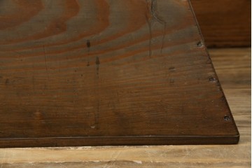 和製アンティーク　松材　古い木が味わい深いシンプルな踏み台　(R-074277)