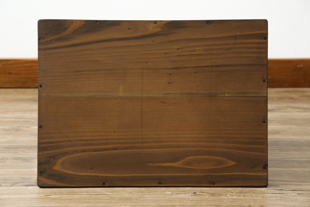 和製アンティーク　松材　古い木が味わい深いシンプルな踏み台　(R-074277)