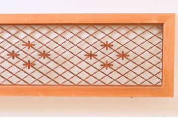 アンティーク建具　上品な和の雰囲気を高める組子欄間2枚セット(明り取り、明かり取り)(R-074281)