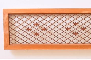 アンティーク建具　上品な和の雰囲気を高める組子欄間2枚セット(明り取り、明かり取り)(R-074281)