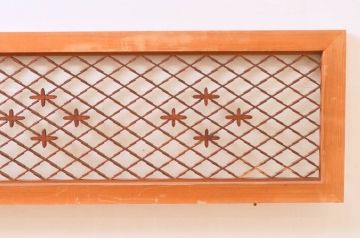 アンティーク建具　上品な和の雰囲気を高める組子欄間2枚セット(明り取り、明かり取り)(R-074281)