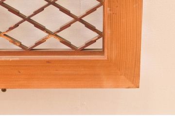 アンティーク建具　上品な和の雰囲気を高める組子欄間2枚セット(明り取り、明かり取り)(R-074281)