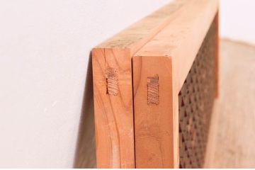 アンティーク建具　上品な和の雰囲気を高める組子欄間2枚セット(明り取り、明かり取り)(R-074281)