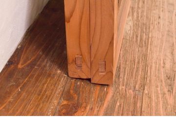 アンティーク建具　上品な和の雰囲気を高める組子欄間2枚セット(明り取り、明かり取り)(R-074281)
