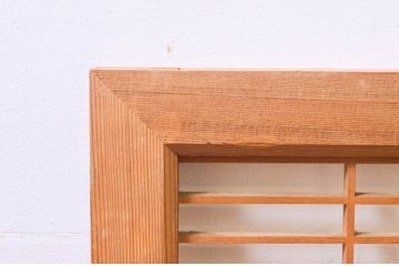 アンティーク建具　松・鷲　彫刻と組子細工の組み合わせが美しい欄間2枚セット(明り取り、明かり取り)(R-074282)