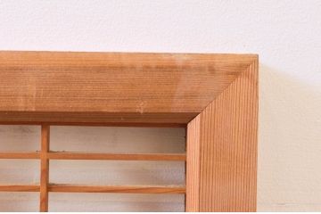 アンティーク建具　松・鷲　彫刻と組子細工の組み合わせが美しい欄間2枚セット(明り取り、明かり取り)(R-074282)