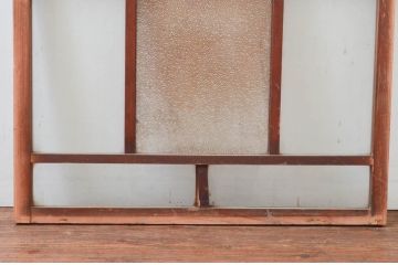 アンティーク建具　大正ロマン　ノスタルジックな雰囲気漂うフィックス窓1枚(嵌め殺し、ガラス窓、FIX窓)(R-074287)