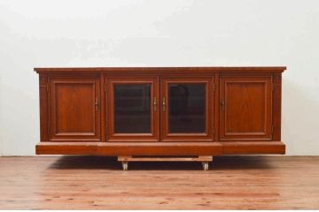 中古　美品!!　DREXEL HERITAGE(ドレクセルヘリテイジ)　FRANCESCA(フランチェスカ)シリーズ　上品な佇まいのテレビボード(テレビ台、ローボード、リビングボード、収納棚、戸棚)(定価約98万円)(R-074290)