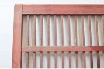 アンティーク建具　古い木味や錆びた金具が時代の流れを感じる格子蔵戸1枚(玄関戸、引き戸)(R-074295)