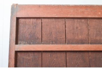 アンティーク建具　枠檜(ヒノキ)材・板部栗(クリ)材　時を経た風合いが楽しめる蔵戸1枚(玄関戸、引き戸)(R-074297)
