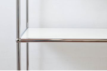 中古　USMハラー(USM Haller)　シンプルなデザインが取り入れやすい鉄製キャビネット(オープンラック、飾り棚、店舗什器)(定価約17万円)(R-074299)
