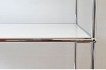 中古　USMハラー(USM Haller)　シンプルなデザインが取り入れやすい鉄製キャビネット(オープンラック、飾り棚、店舗什器)(定価約17万円)(R-074299)