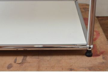 中古　USMハラー(USM Haller)　シンプルなデザインが取り入れやすい鉄製キャビネット(オープンラック、飾り棚、店舗什器)(定価約17万円)(R-074299)