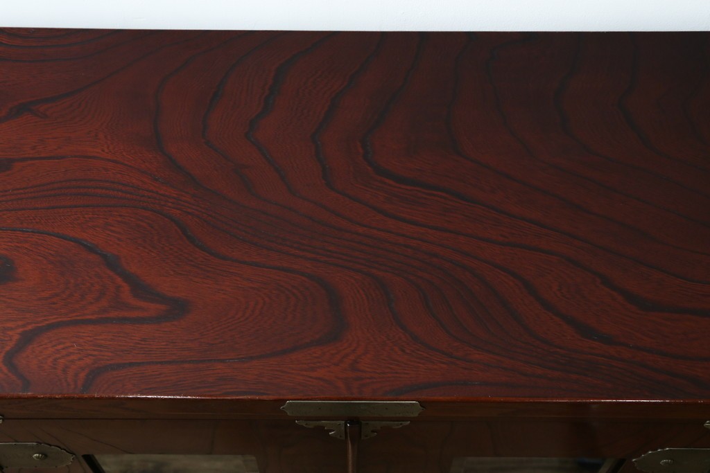 中古　美品!!　四国・高松　飛鳥民芸家具　堂々とした佇まいの欅(ケヤキ)箪笥サイドボード　(R-074304)