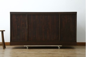 中古　美品!!　四国・高松　飛鳥民芸家具　堂々とした佇まいの欅(ケヤキ)箪笥サイドボード　(R-074304)