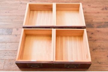 中古　美品!!　四国・高松　飛鳥民芸家具　欅(ケヤキ)箪笥　堂々とした佇まいが魅力的なサイドボード(サイドキャビネット、リビングボード、収納棚、戸棚、引き出し)(R-074304)